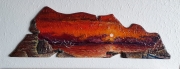 Tramonto e gabbiani (66x27 cm.)